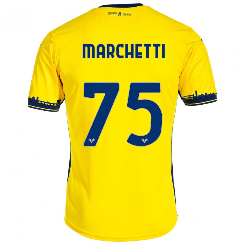 Dětské Nicolò Marchetti #75 Žlutá Daleko Hráčské Dresy 2023/24 Dres