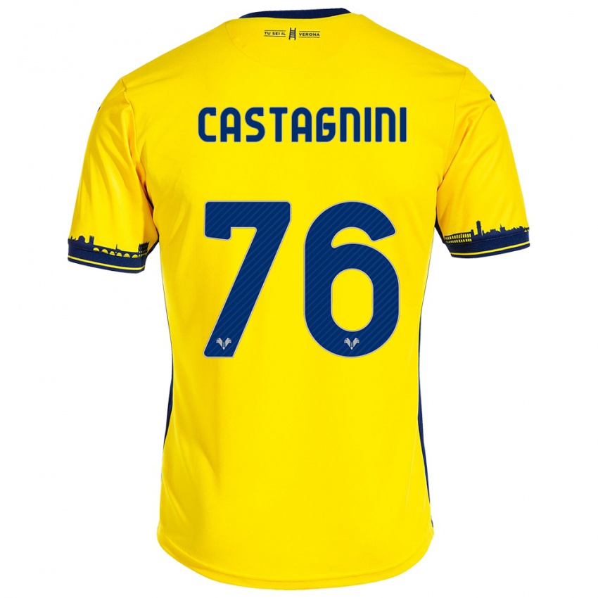 Dětské Mirko Castagnini #76 Žlutá Daleko Hráčské Dresy 2023/24 Dres