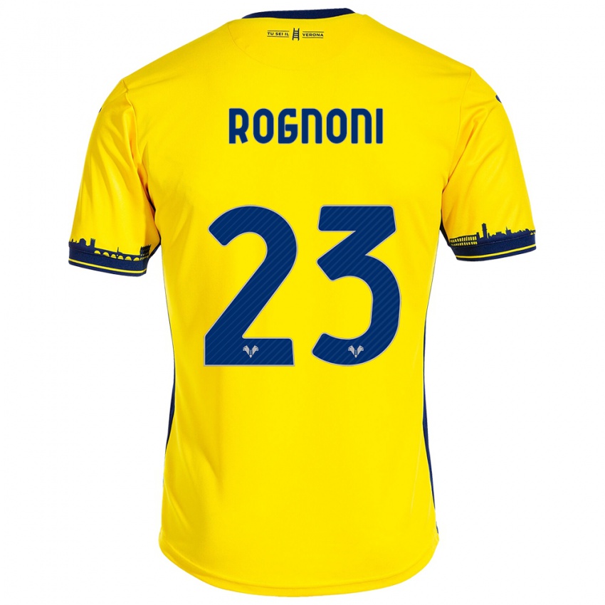 Dětské Alessia Rognoni #23 Žlutá Daleko Hráčské Dresy 2023/24 Dres