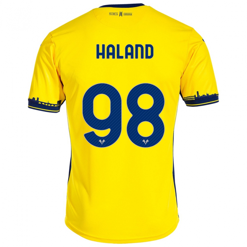 Dětské Benedicte Iversen Håland #98 Žlutá Daleko Hráčské Dresy 2023/24 Dres