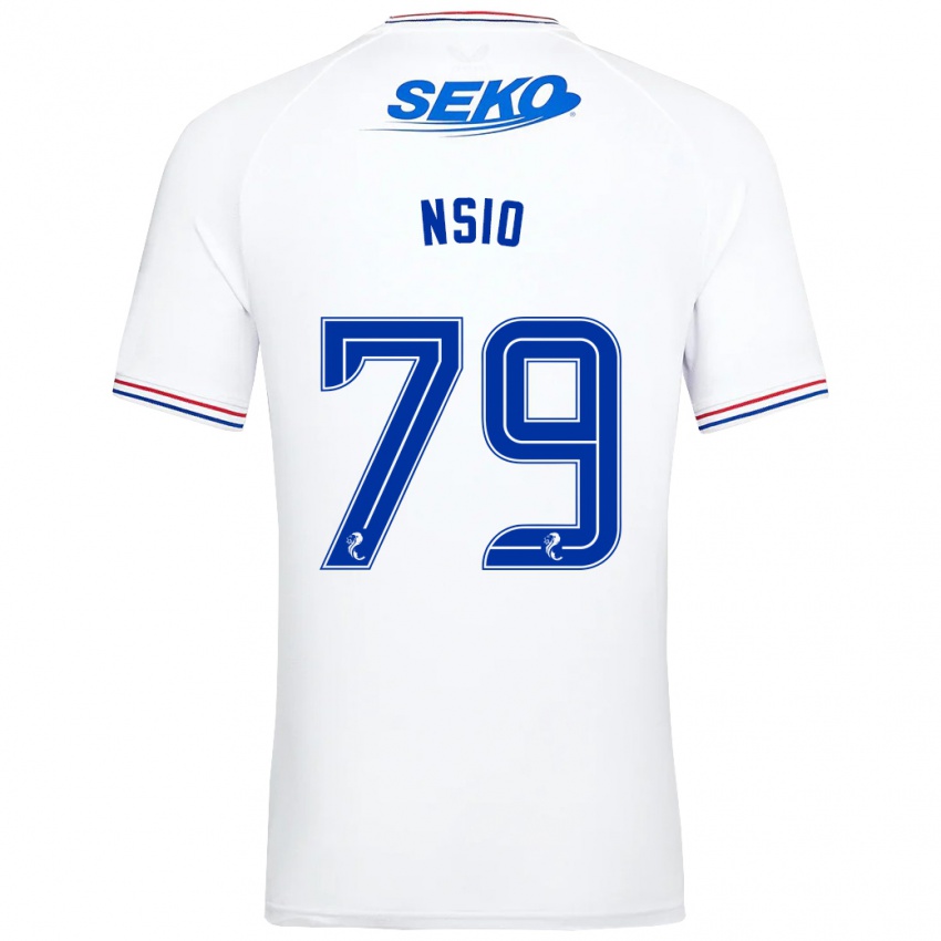 Dětské Paul Nsio #79 Bílý Daleko Hráčské Dresy 2023/24 Dres