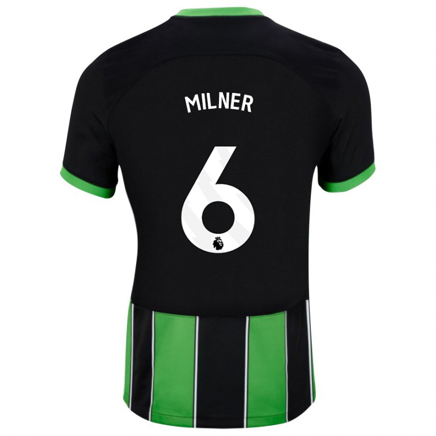 Dětské James Milner #6 Černá Zelená Daleko Hráčské Dresy 2023/24 Dres