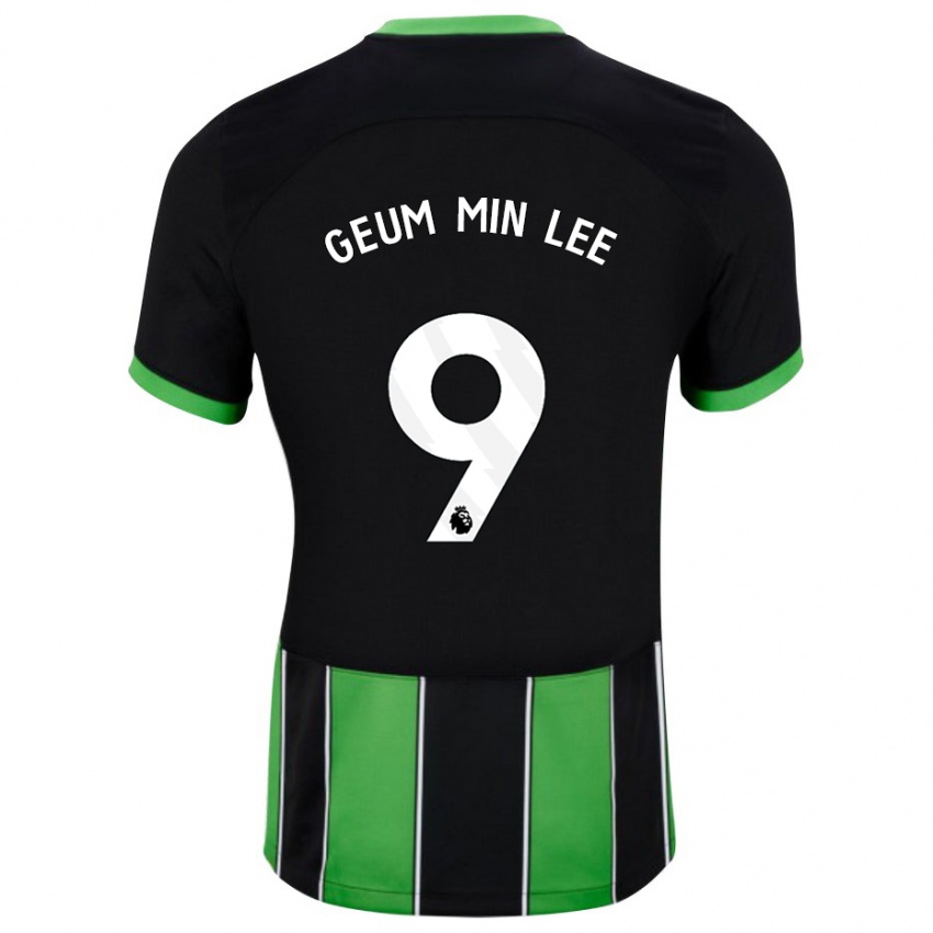 Dětské Lee Geum-Min #9 Černá Zelená Daleko Hráčské Dresy 2023/24 Dres