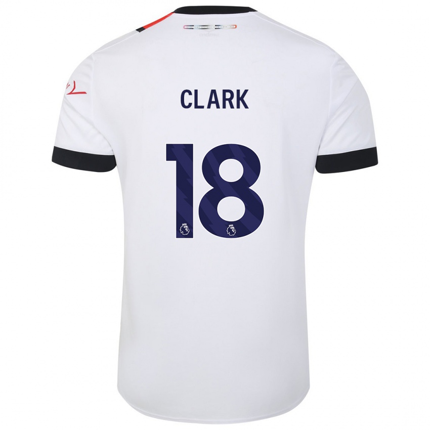 Dětské Jordan Clark #18 Bílý Daleko Hráčské Dresy 2023/24 Dres