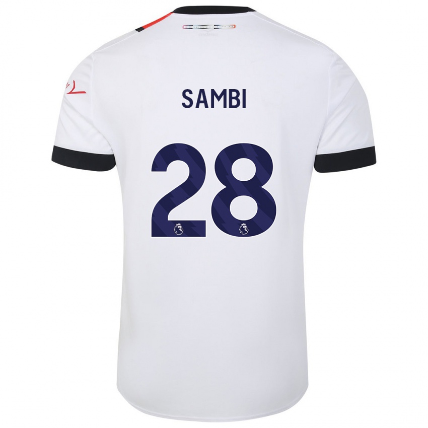 Dětské Albert Sambi Lokonga #28 Bílý Daleko Hráčské Dresy 2023/24 Dres