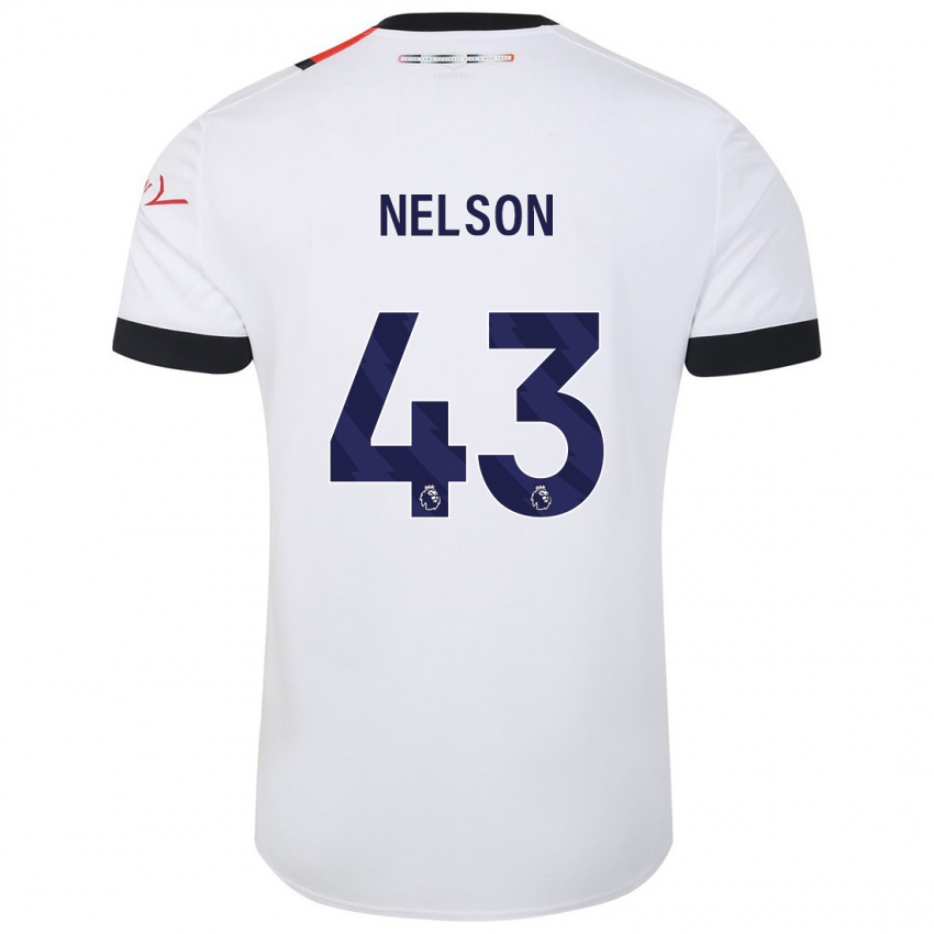 Dětské Zack Nelson #43 Bílý Daleko Hráčské Dresy 2023/24 Dres