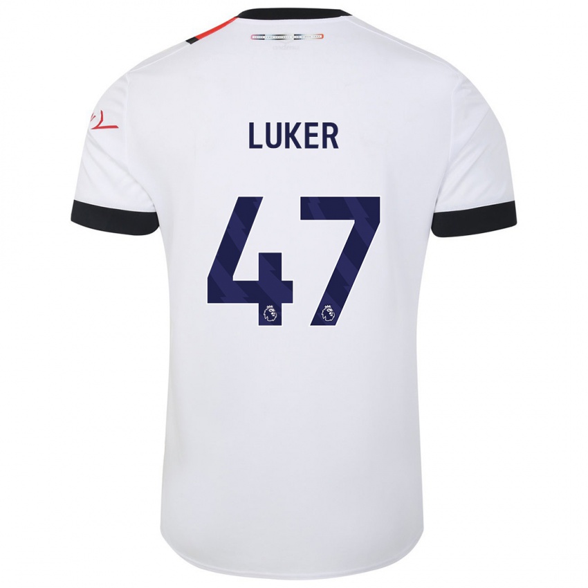 Dětské Jayden Luker #47 Bílý Daleko Hráčské Dresy 2023/24 Dres