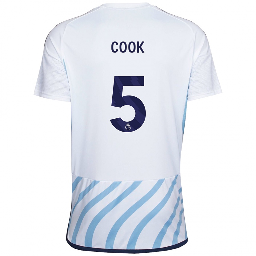 Dětské Olivia Cook #5 Bílá Modrá Daleko Hráčské Dresy 2023/24 Dres