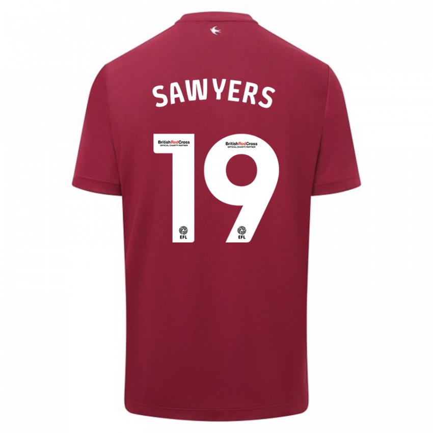 Dětské Romaine Sawyers #19 Červené Daleko Hráčské Dresy 2023/24 Dres