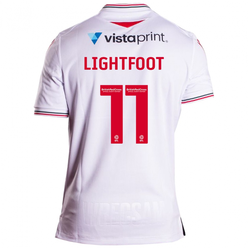 Dětské Amber Lightfoot #11 Bílý Daleko Hráčské Dresy 2023/24 Dres