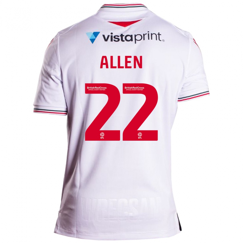 Dětské Keren Allen #22 Bílý Daleko Hráčské Dresy 2023/24 Dres