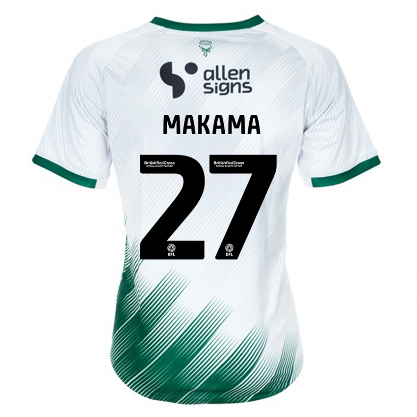 Dětské Jovon Makama #27 Bílý Daleko Hráčské Dresy 2023/24 Dres