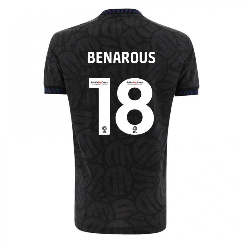 Dětské Ayman Benarous #18 Černá Daleko Hráčské Dresy 2023/24 Dres