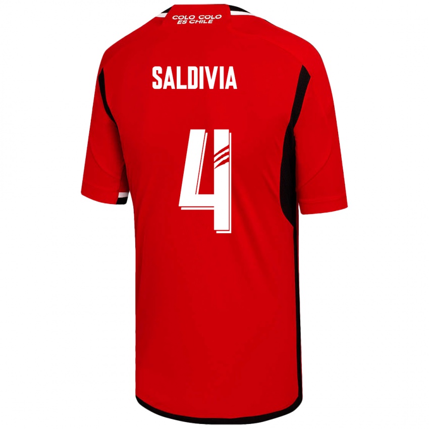 Dětské Alan Saldivia #4 Červené Daleko Hráčské Dresy 2023/24 Dres