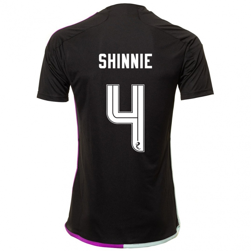 Dětské Graeme Shinnie #4 Černá Daleko Hráčské Dresy 2023/24 Dres