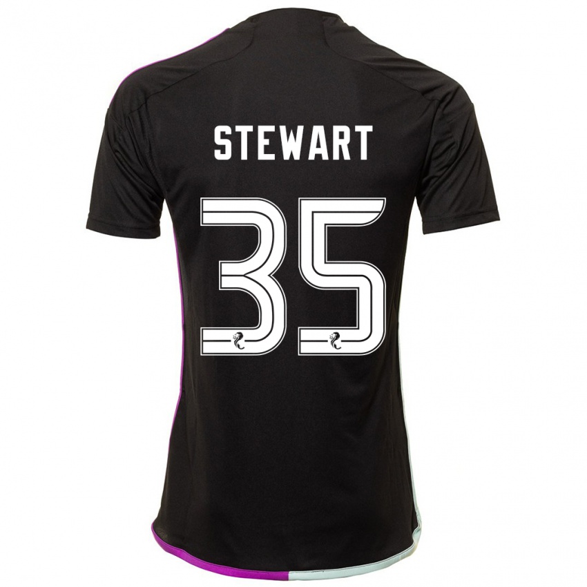 Dětské Alfie Stewart #35 Černá Daleko Hráčské Dresy 2023/24 Dres