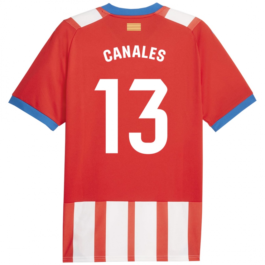 Pánské Juanvi Canales #13 Červená Bílá Domů Hráčské Dresy 2023/24 Dres