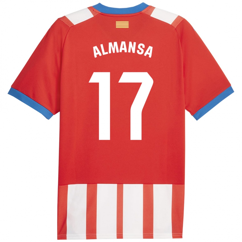 Pánské Alex Almansa #17 Červená Bílá Domů Hráčské Dresy 2023/24 Dres