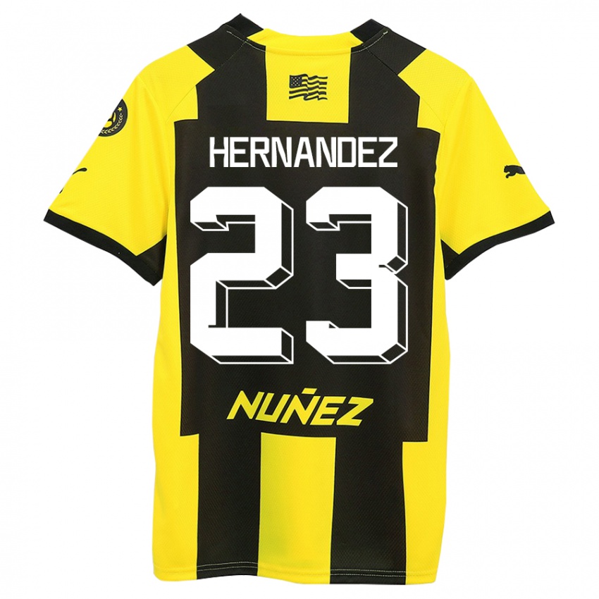 Pánské Abel Hernandez #23 Žlutá Černá Domů Hráčské Dresy 2023/24 Dres