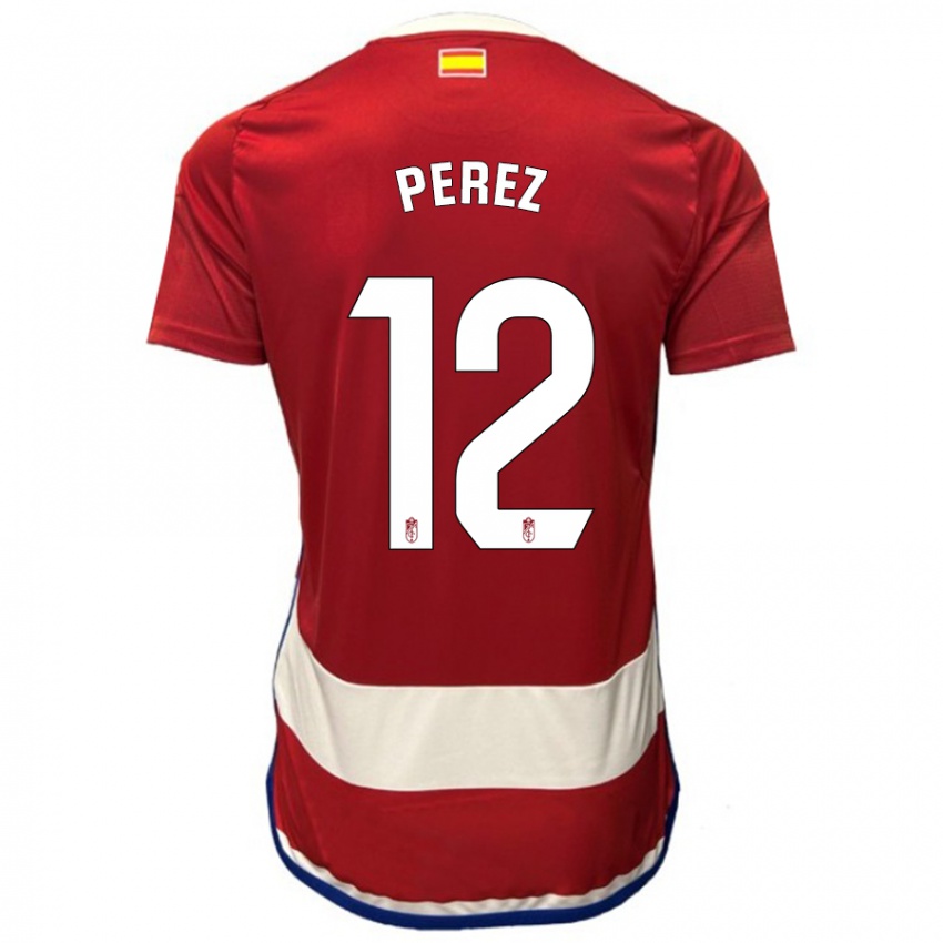 Pánské Alba Pérez #12 Červené Domů Hráčské Dresy 2023/24 Dres