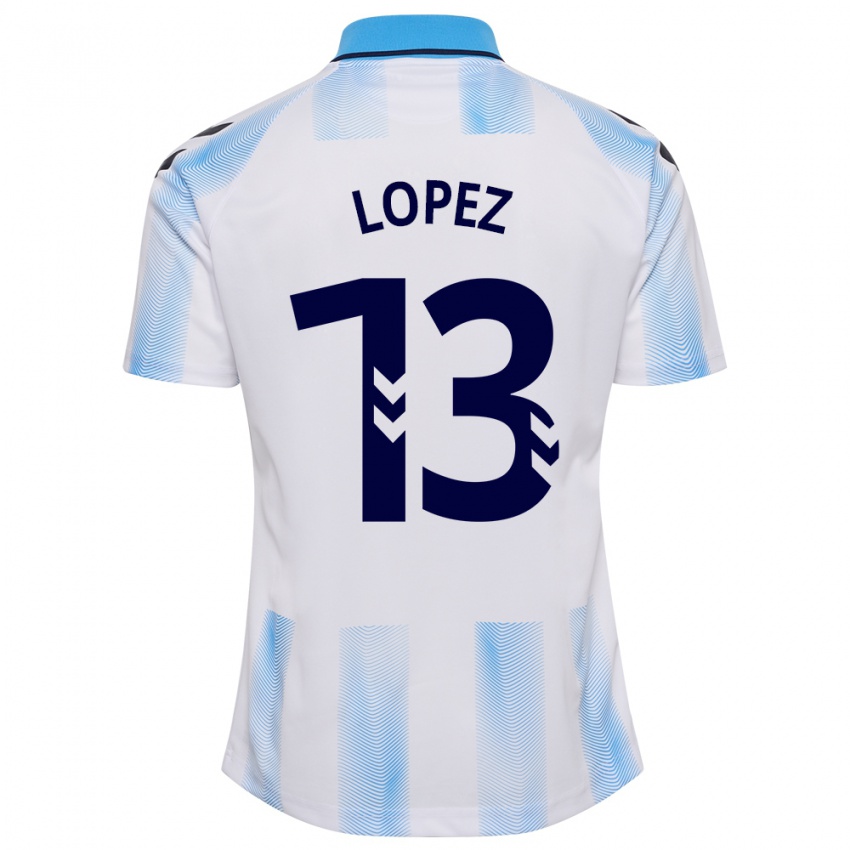 Pánské Carlos López #13 Bílá Modrá Domů Hráčské Dresy 2023/24 Dres
