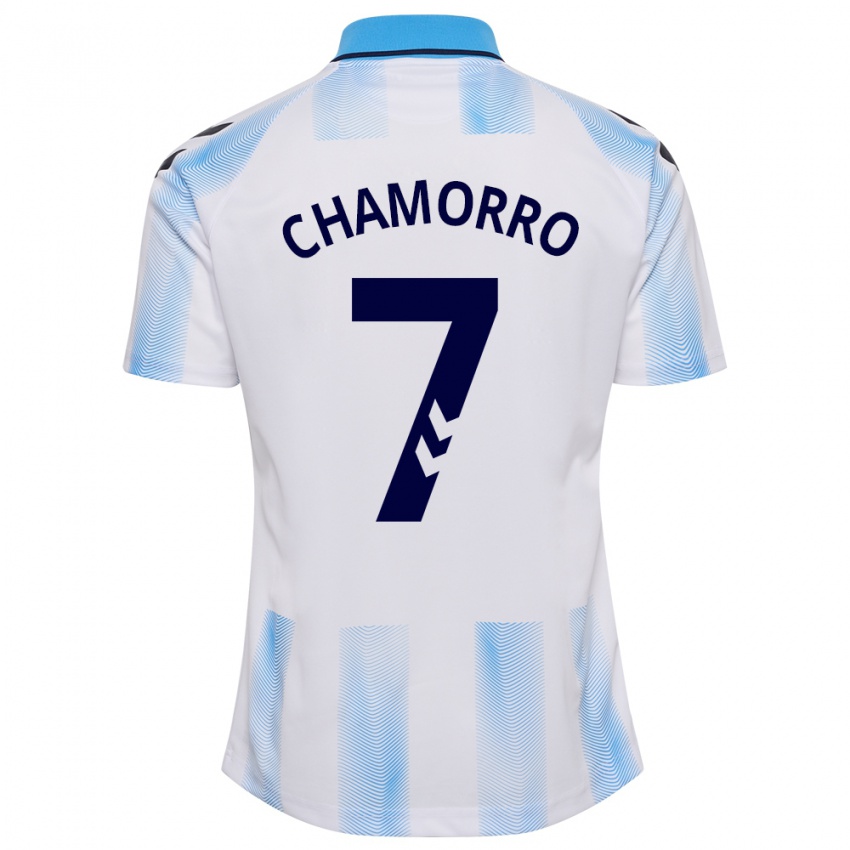 Pánské Alexis Chamorro #7 Bílá Modrá Domů Hráčské Dresy 2023/24 Dres