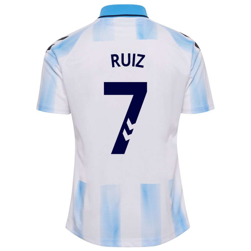 Pánské María Ruiz #7 Bílá Modrá Domů Hráčské Dresy 2023/24 Dres
