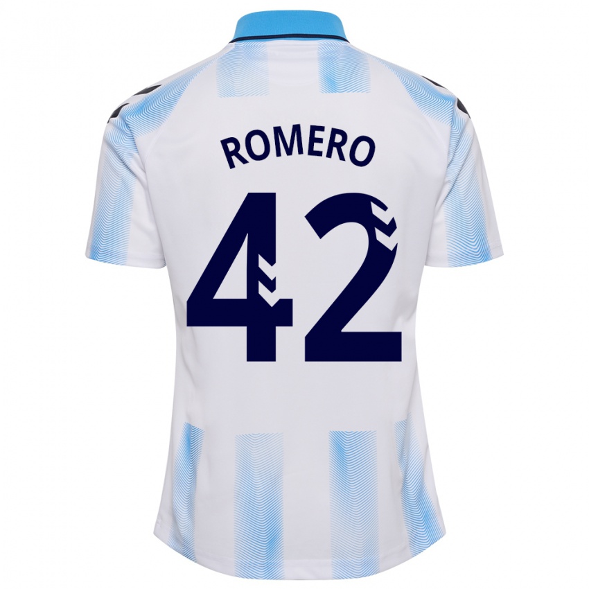 Pánské Andrea Romero #42 Bílá Modrá Domů Hráčské Dresy 2023/24 Dres