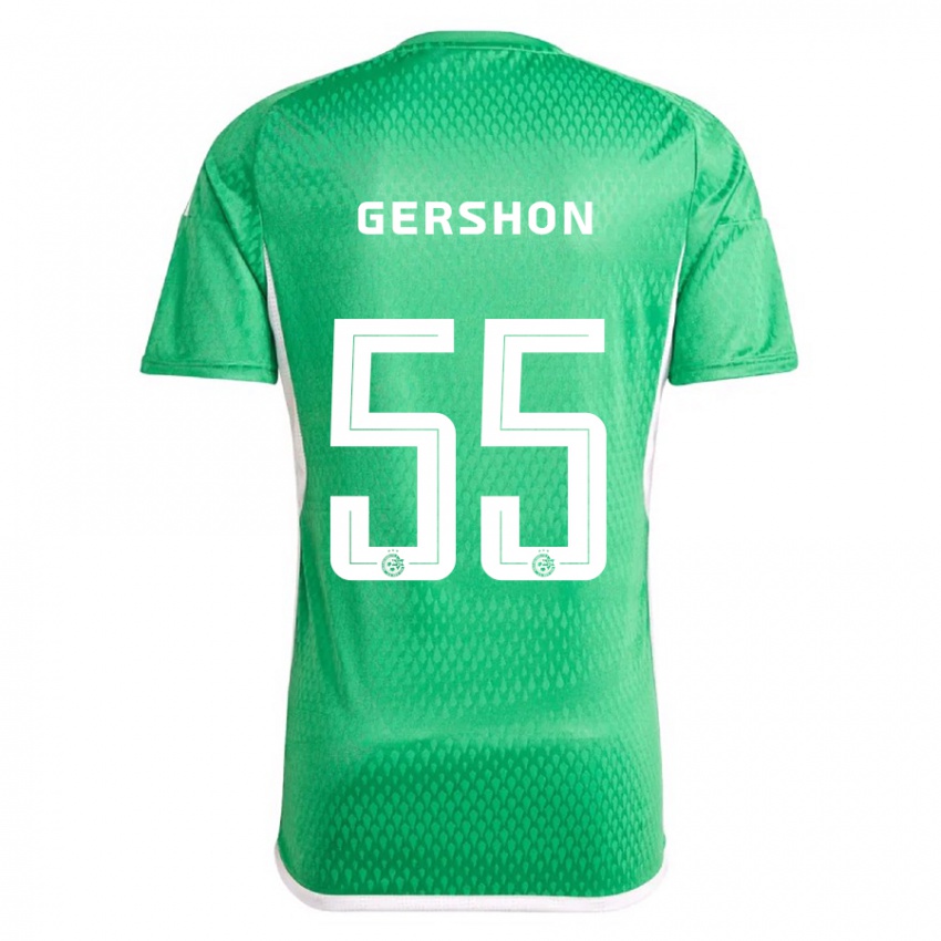 Pánské Rami Gershon #55 Bílá Modrá Domů Hráčské Dresy 2023/24 Dres