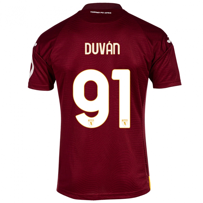 Pánské Duvan Zapata #91 Tmavě Červená Domů Hráčské Dresy 2023/24 Dres