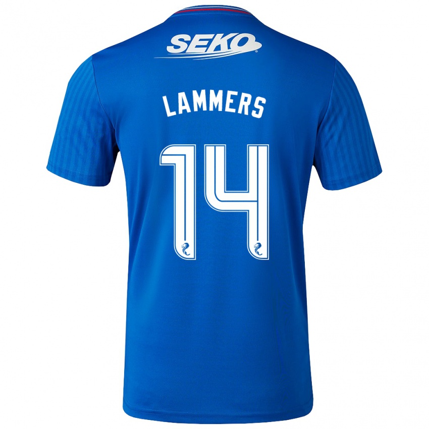 Pánské Sam Lammers #14 Modrý Domů Hráčské Dresy 2023/24 Dres