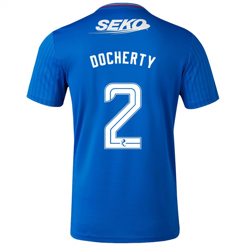 Pánské Nicola Docherty #2 Modrý Domů Hráčské Dresy 2023/24 Dres