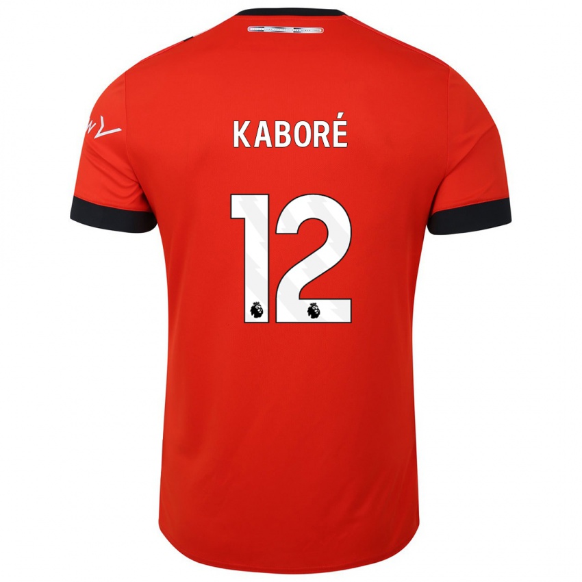 Pánské Issa Kabore #12 Červené Domů Hráčské Dresy 2023/24 Dres