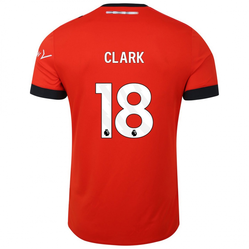 Pánské Jordan Clark #18 Červené Domů Hráčské Dresy 2023/24 Dres