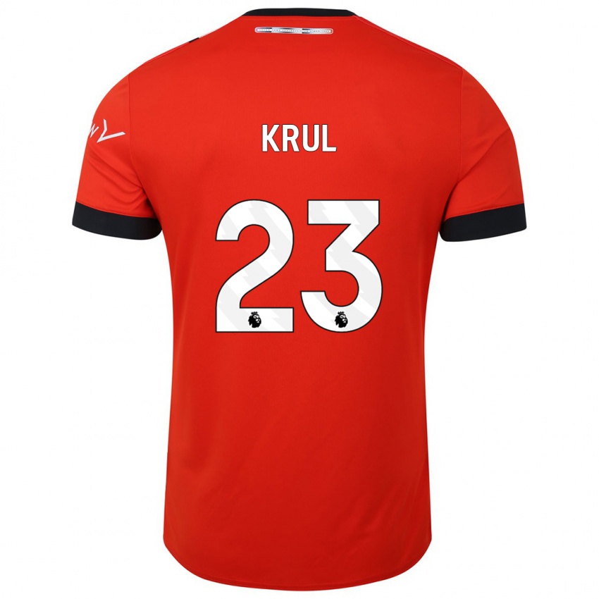 Pánské Tim Krul #23 Červené Domů Hráčské Dresy 2023/24 Dres