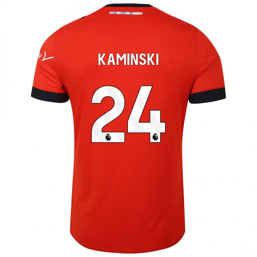 Pánské Thomas Kaminski #24 Červené Domů Hráčské Dresy 2023/24 Dres