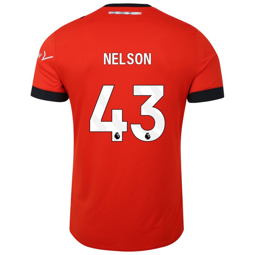 Pánské Zack Nelson #43 Červené Domů Hráčské Dresy 2023/24 Dres