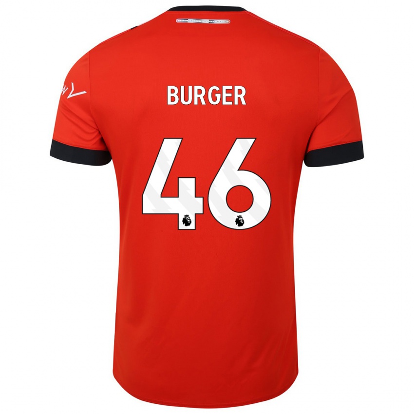 Pánské Jake Burger #46 Červené Domů Hráčské Dresy 2023/24 Dres