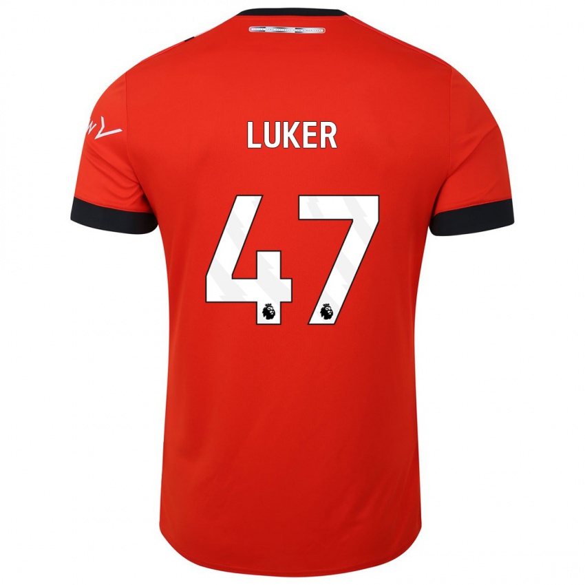 Pánské Jayden Luker #47 Červené Domů Hráčské Dresy 2023/24 Dres