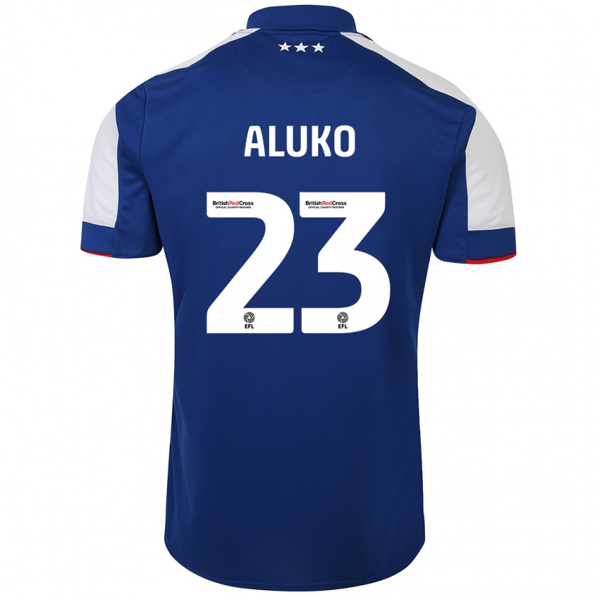 Pánské Sone Aluko #23 Modrý Domů Hráčské Dresy 2023/24 Dres