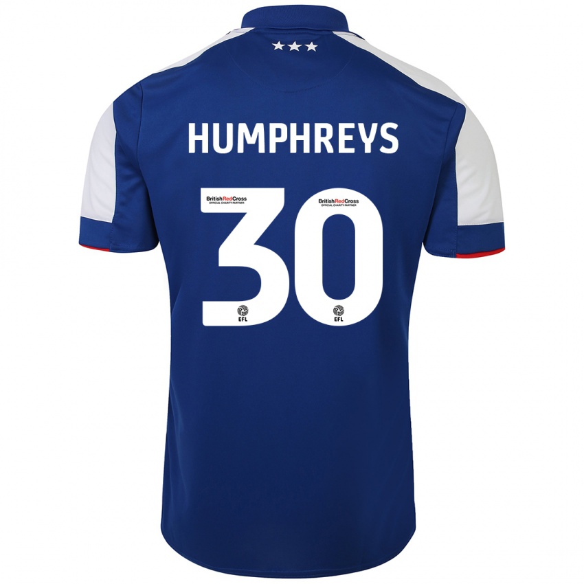 Pánské Cameron Humphreys #30 Modrý Domů Hráčské Dresy 2023/24 Dres