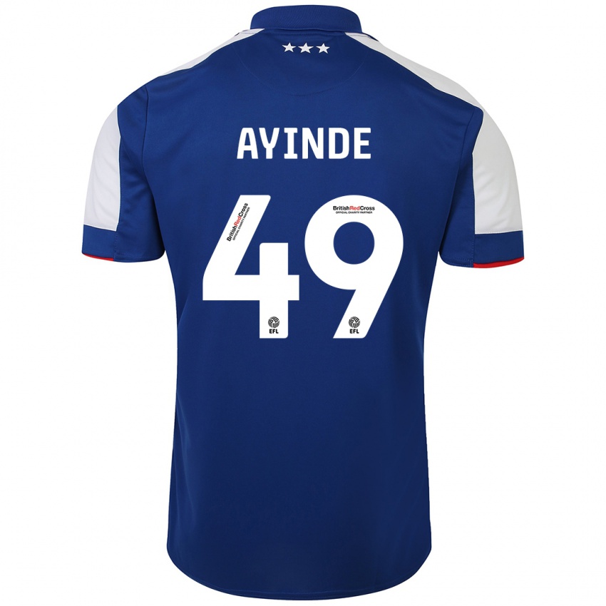 Pánské Leon Ayinde #49 Modrý Domů Hráčské Dresy 2023/24 Dres