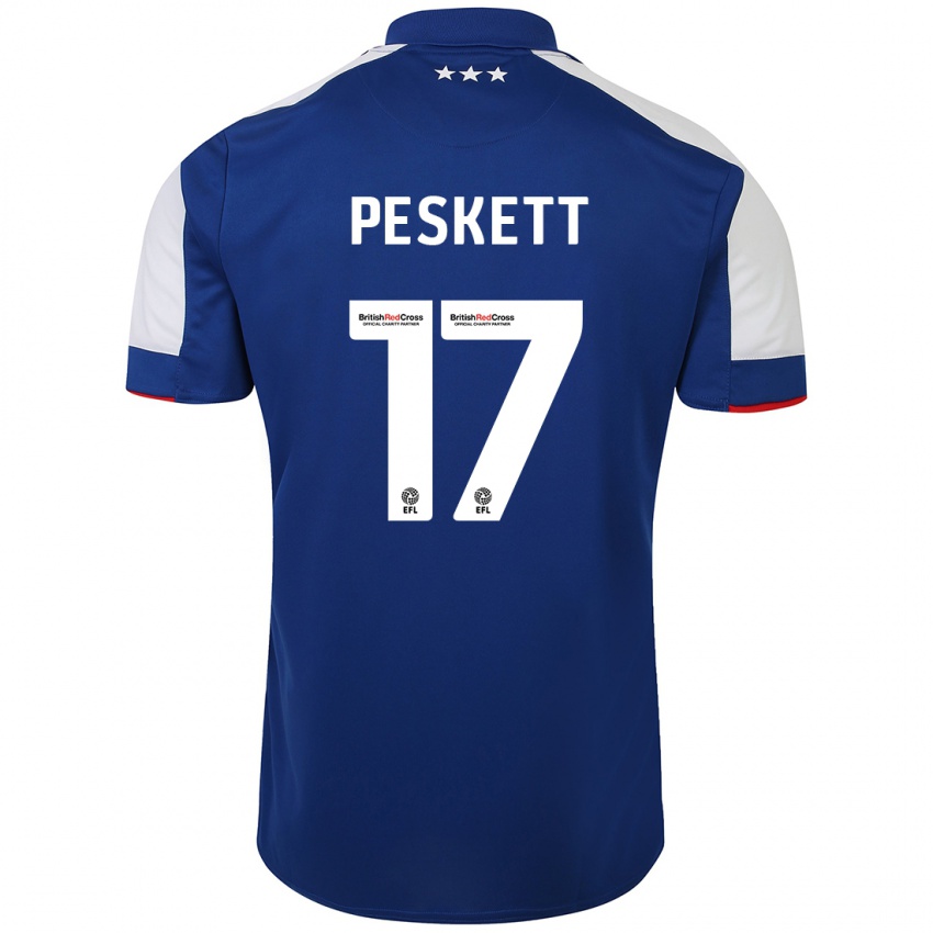 Pánské Sophie Peskett #17 Modrý Domů Hráčské Dresy 2023/24 Dres