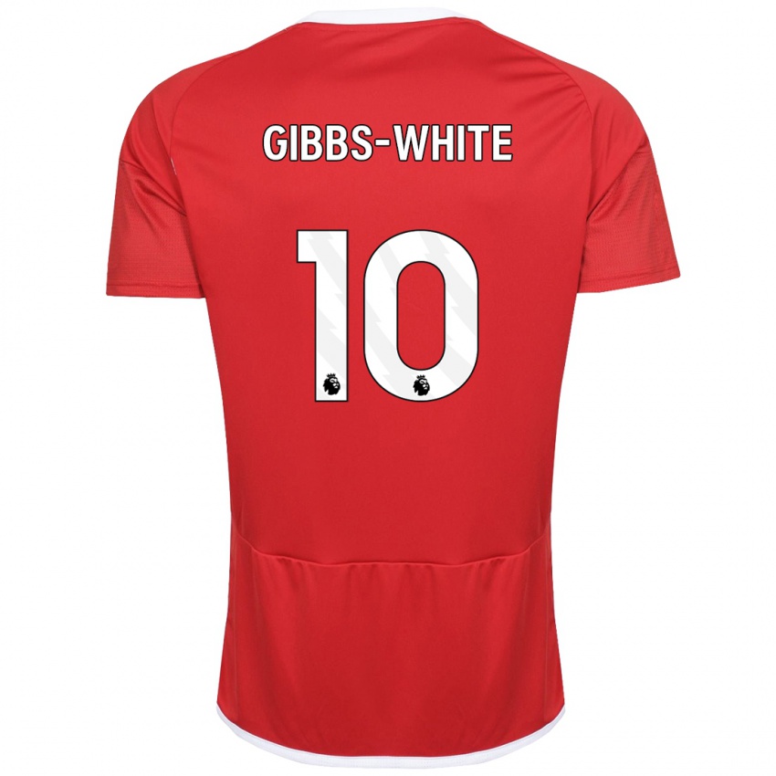 Pánské Morgan Gibbs-White #10 Červené Domů Hráčské Dresy 2023/24 Dres