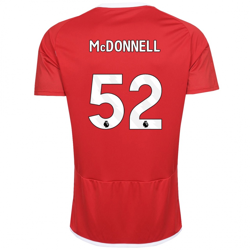 Pánské Jamie Mcdonnell #52 Červené Domů Hráčské Dresy 2023/24 Dres