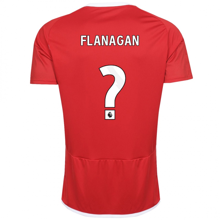 Pánské Theo Flanagan #0 Červené Domů Hráčské Dresy 2023/24 Dres