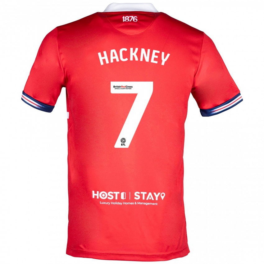 Pánské Hayden Hackney #7 Červené Domů Hráčské Dresy 2023/24 Dres