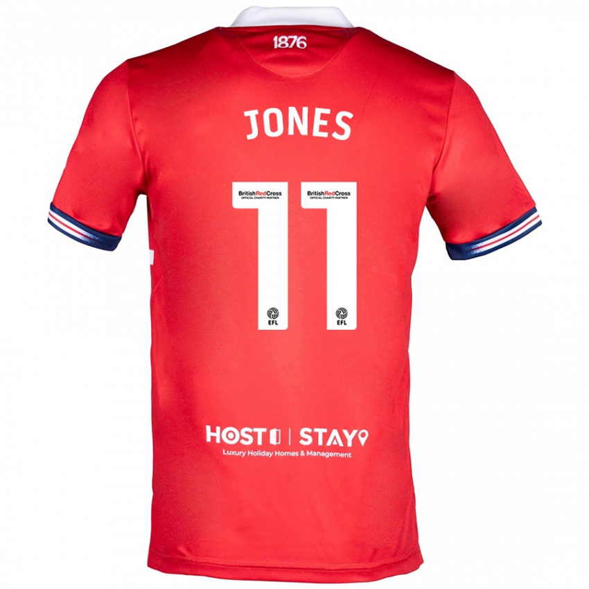 Pánské Isaiah Jones #11 Červené Domů Hráčské Dresy 2023/24 Dres