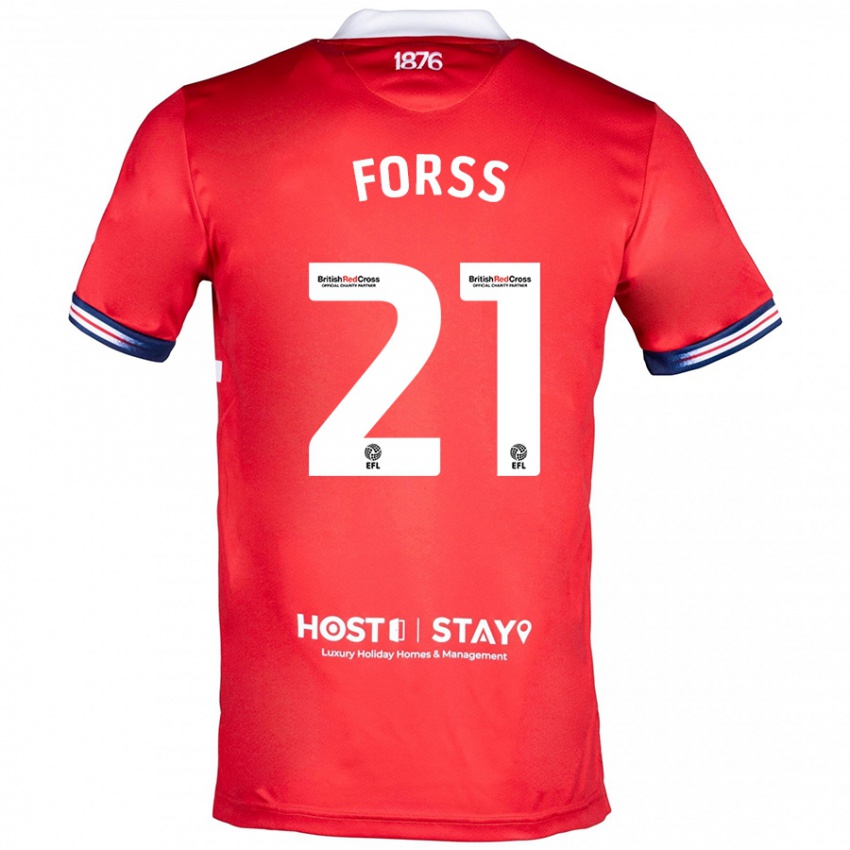 Pánské Marcus Forss #21 Červené Domů Hráčské Dresy 2023/24 Dres