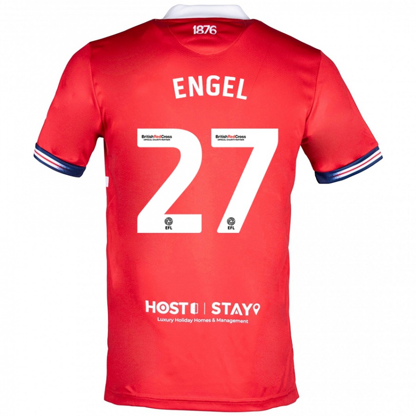 Pánské Lukas Engel #27 Červené Domů Hráčské Dresy 2023/24 Dres